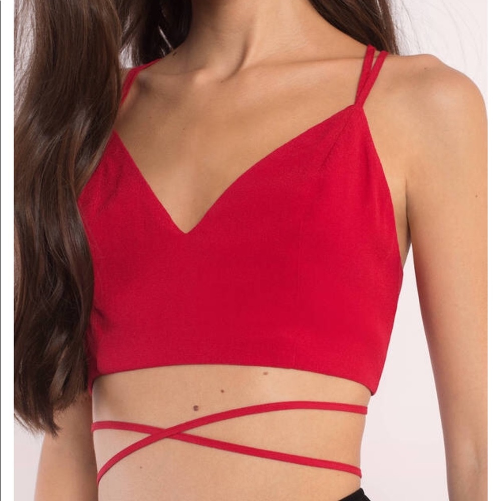 Red Crop Top - Picture 2 of 4